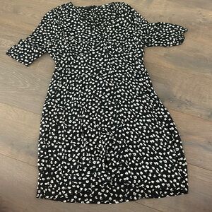 All saints black floral mini dress